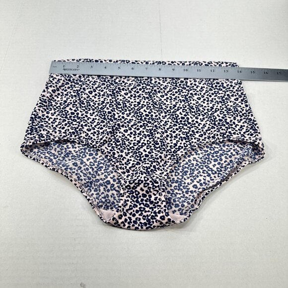 Warners Women's Size Large 7 Panty Brief High Waist Leopard Print Brown NWOT - Picture 4 of 6